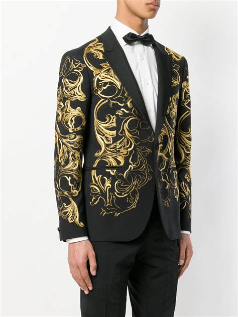 versace blazer schwarz|Versace men's blazer suit.